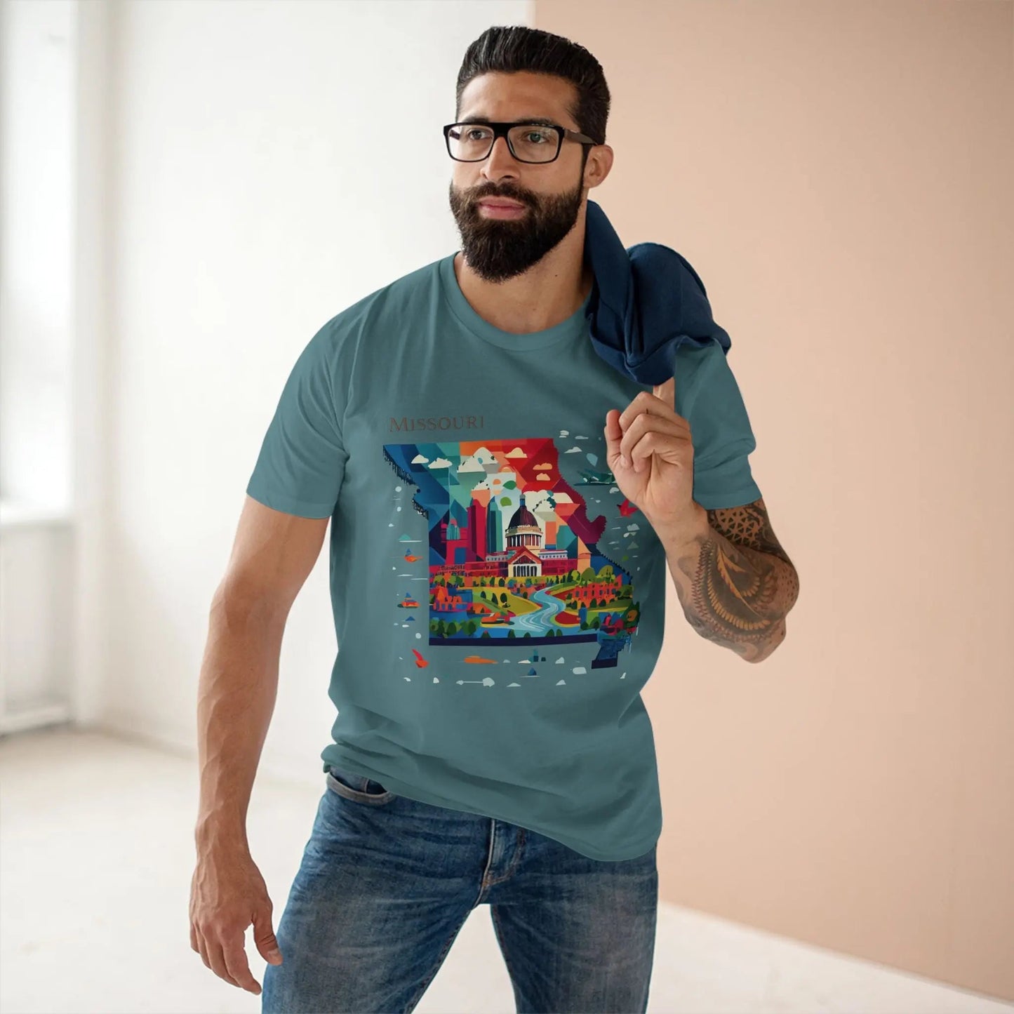Missouri State Shirt Unisex Premium Cotton Tee With Original Retro Art Design From Retro2Nova