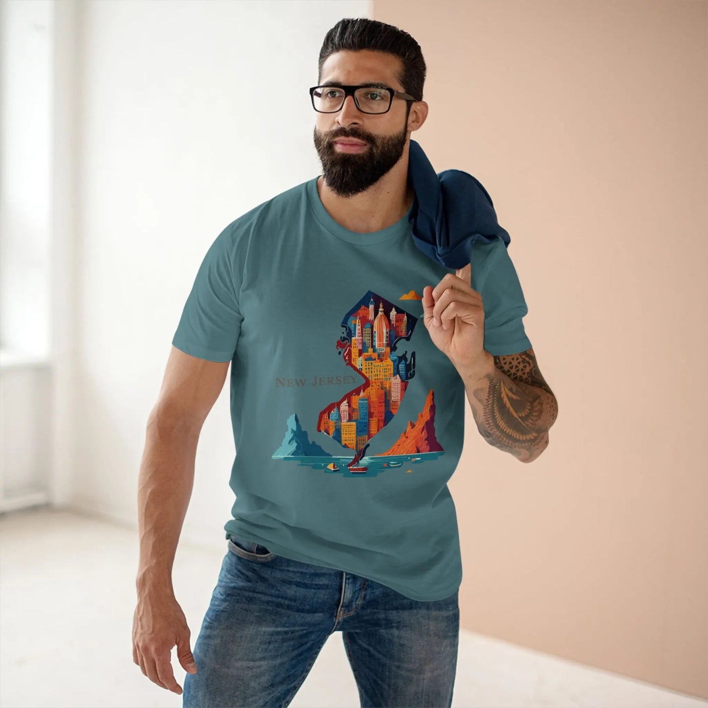 New Jersey State Graphic Unisex 100 Cotton Tee 88