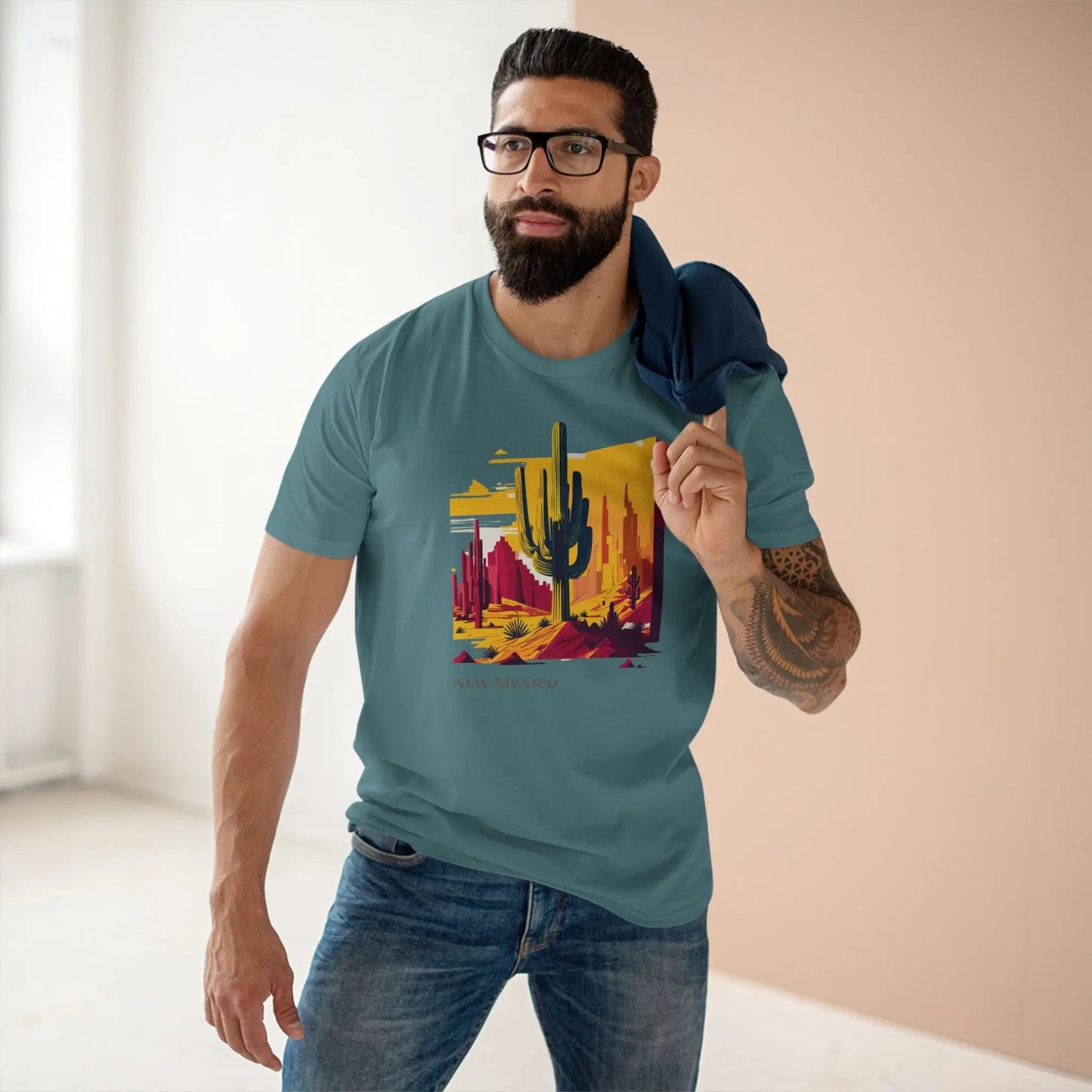 New Mexico Shirt Unisex Premium Cotton Tee Featuring Original Design From Retro2Nova Collection