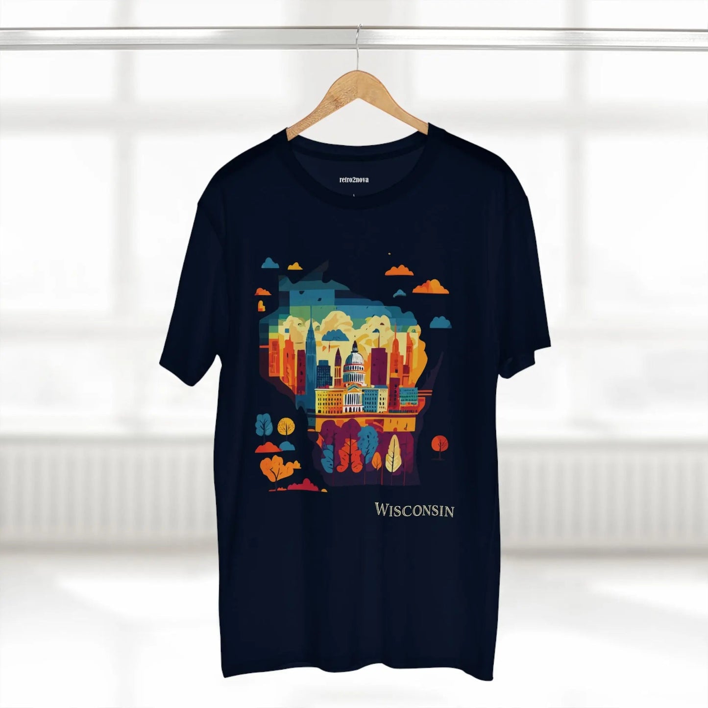 Wisconsin State Graphic Unisex 100 Cotton Tee 144