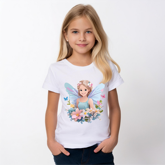 Enchanting Fairy Floral Youth Short Sleeve Tee - Perfect for Spring Celebrations (9-14)