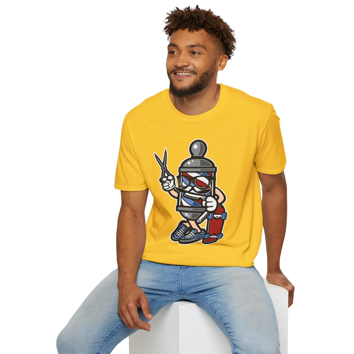 Cartoon Animation T Shirt Unisex Funny Tee Cotton Gildan Softstyle 64000 Comfortable Wear