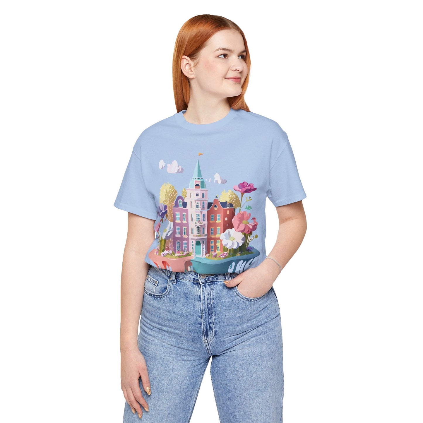 Amsterdam Tourist Shirt Graphic Tee Unisex Vintage Inspired Art Design by Adelpha Short Sleeve