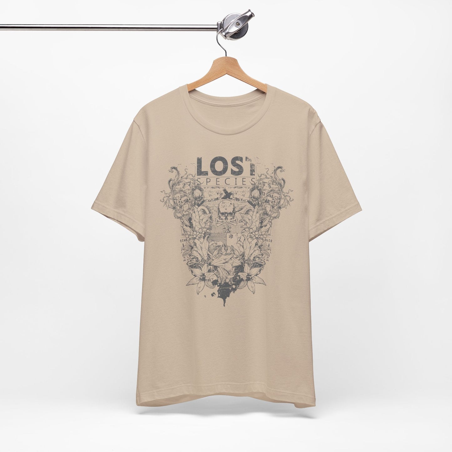 Lost Species Tee Floral Wildlife Illustration Rock Band T-Shirt A-7