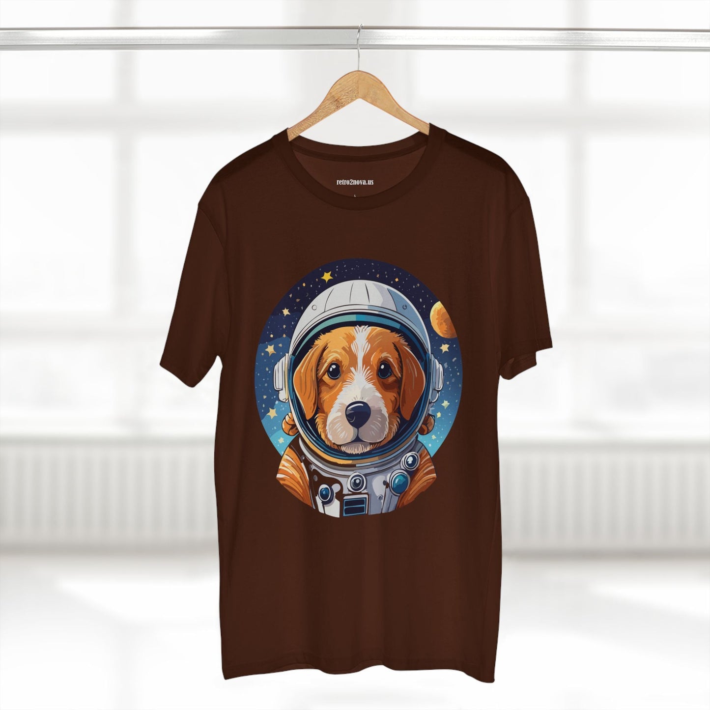 Unisex Dog Art Shirt Premium Cotton Tee With Original Retro2Nova Design From Art Collection For Everyday Comfort