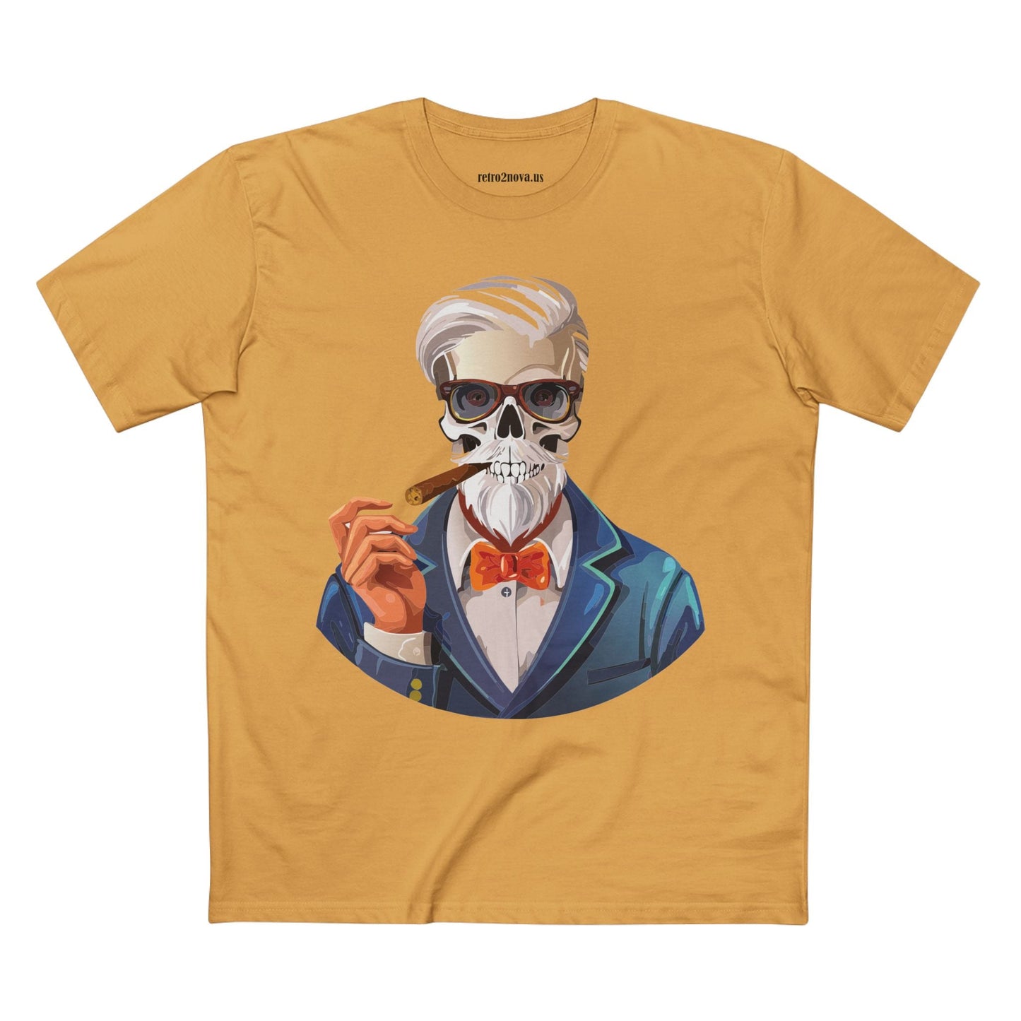 Unisex Skull Shirt Premium Cotton Tee With Original Skeleton Art Design From Retro2Nova Collection