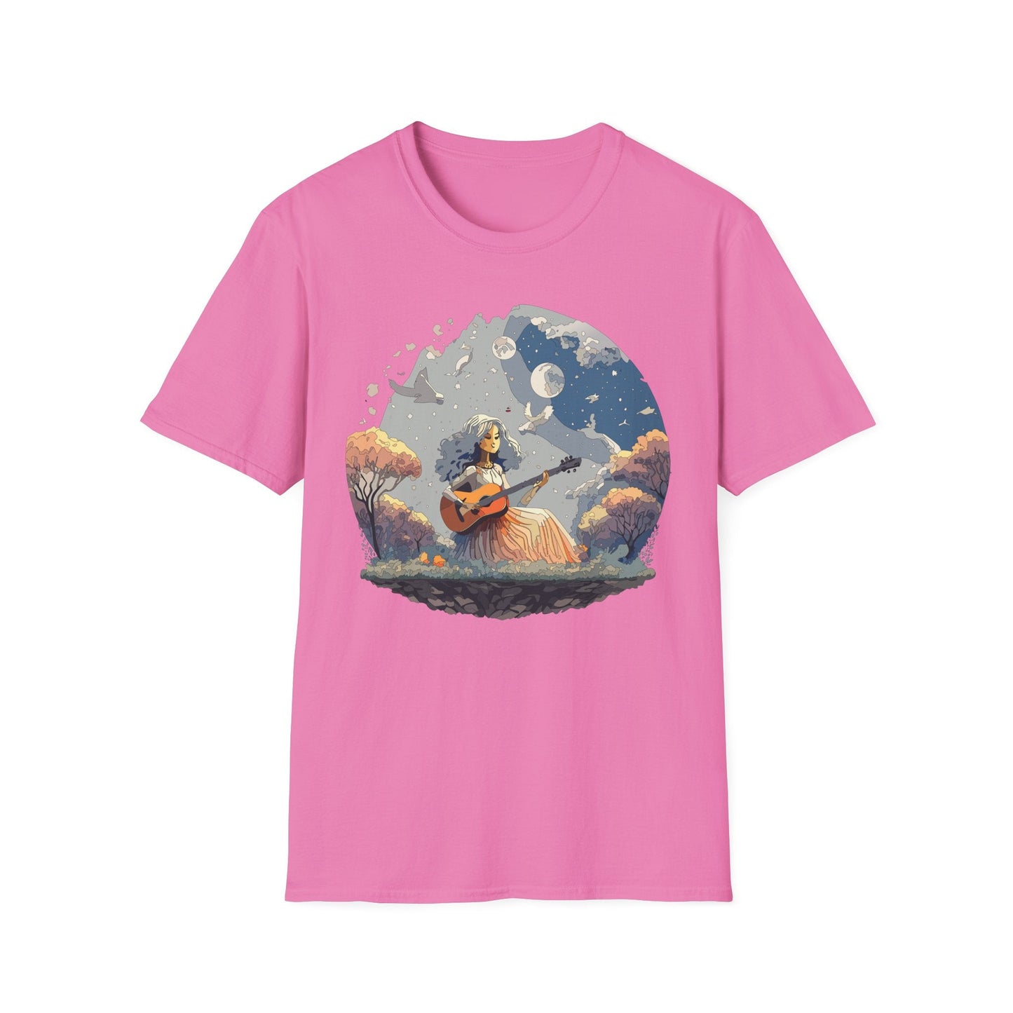 Womens Graphic T Shirt Art Design Tee Unisex Softstyle Cotton Shirt Everyday Comfort Durable Wear
