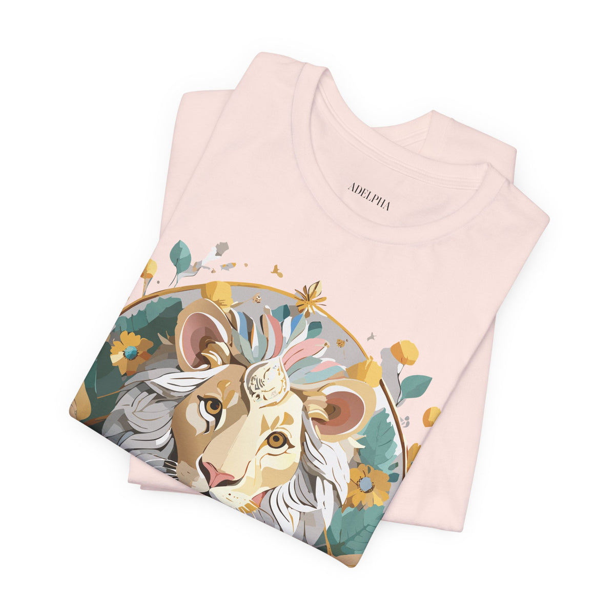 Medallion Graphic Unisex Cotton Bella+Canvas Tee with Art Design d57