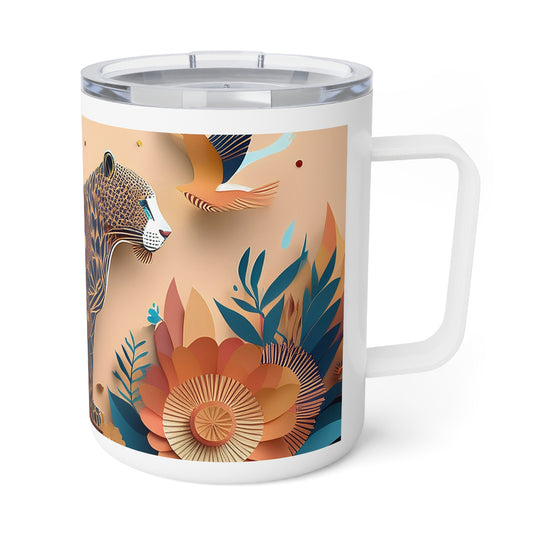 35 Art Design Insulated Coffee Mug Clear Lid 10oz Insulated Coffee Mug 10oz