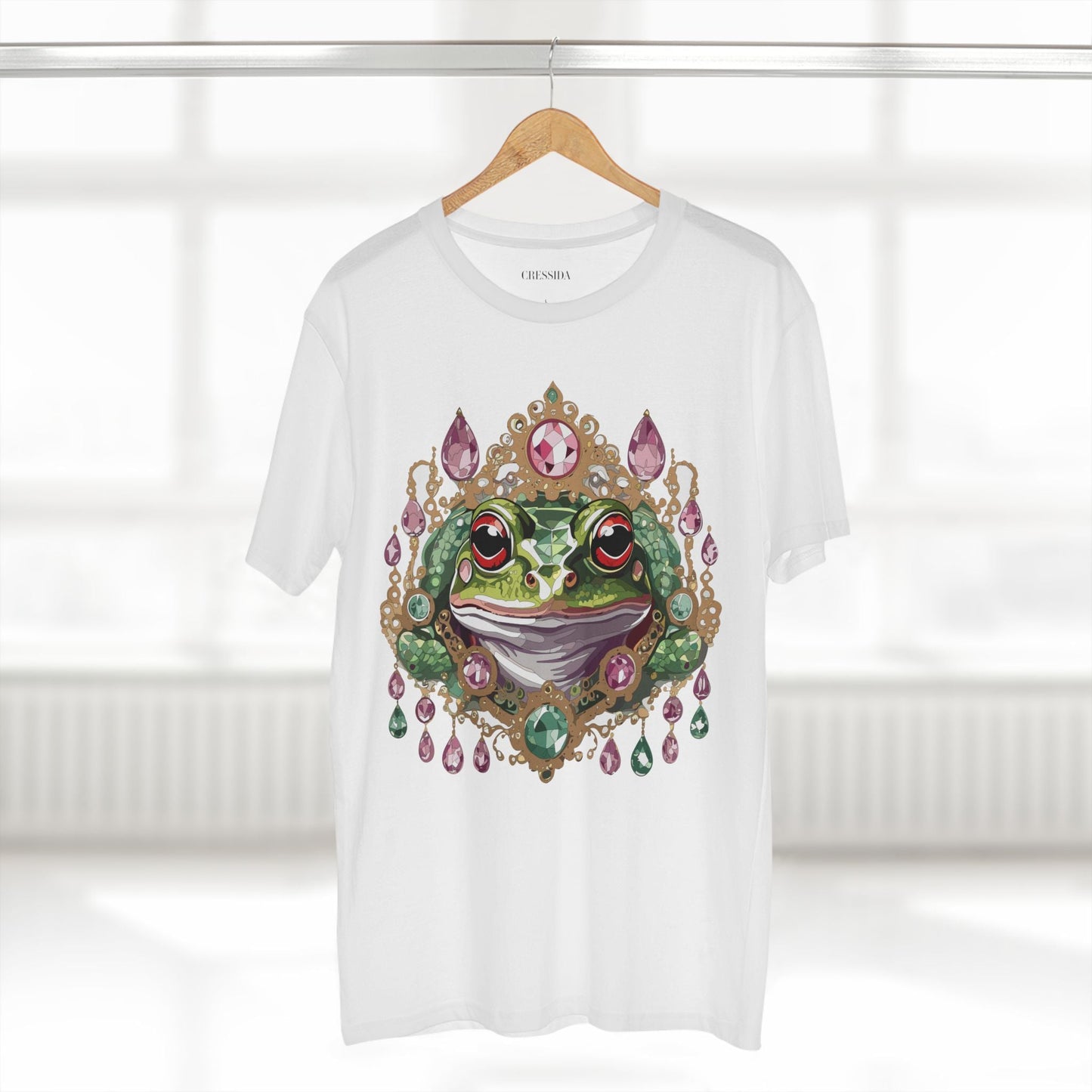 Frog Graphic Unisex 100 Cotton Tee With Unique Animal Golden Medallion Art Design 26