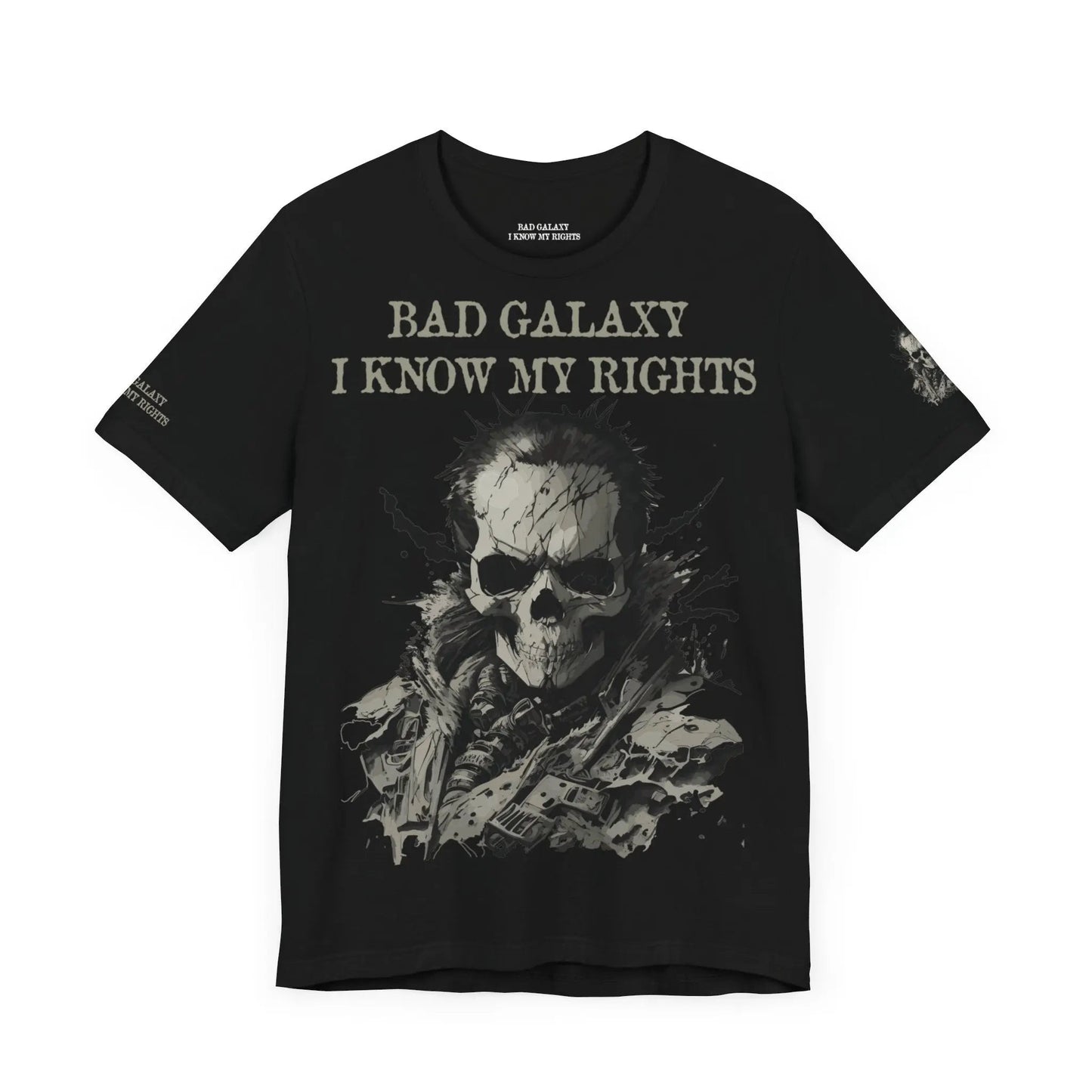 Bad Galaxy Skull T Shirt Made In USA 100 Percent Cotton Eco Friendly Inks Durable Stitching