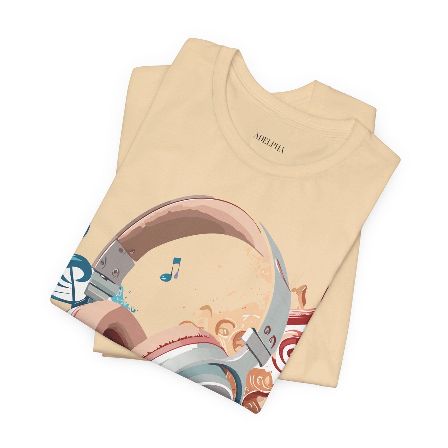 Music Graphic Unisex 100 Cotton Vintage Art with Musical Elements Tee 97