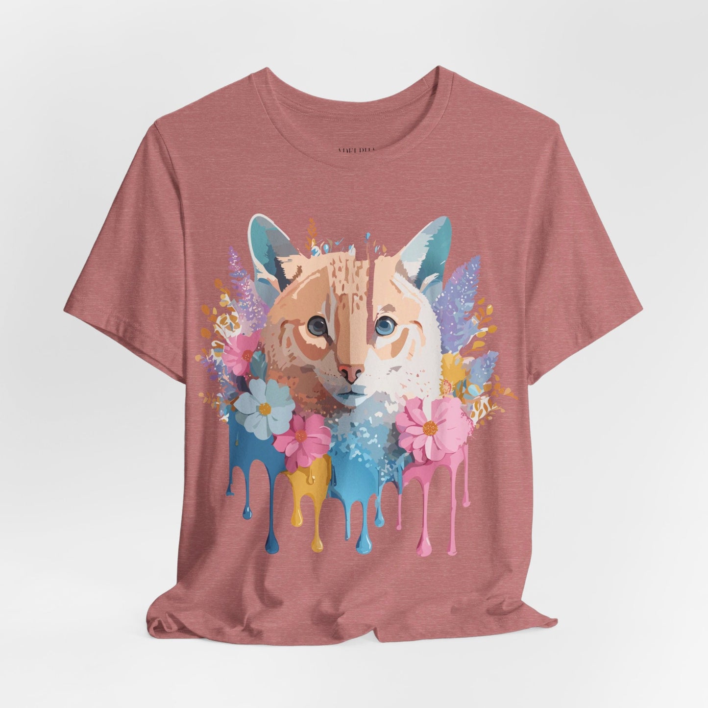 Cat Graphic Tee Unisex Short Sleeve With Adelpha Artwork Vintage Inspired