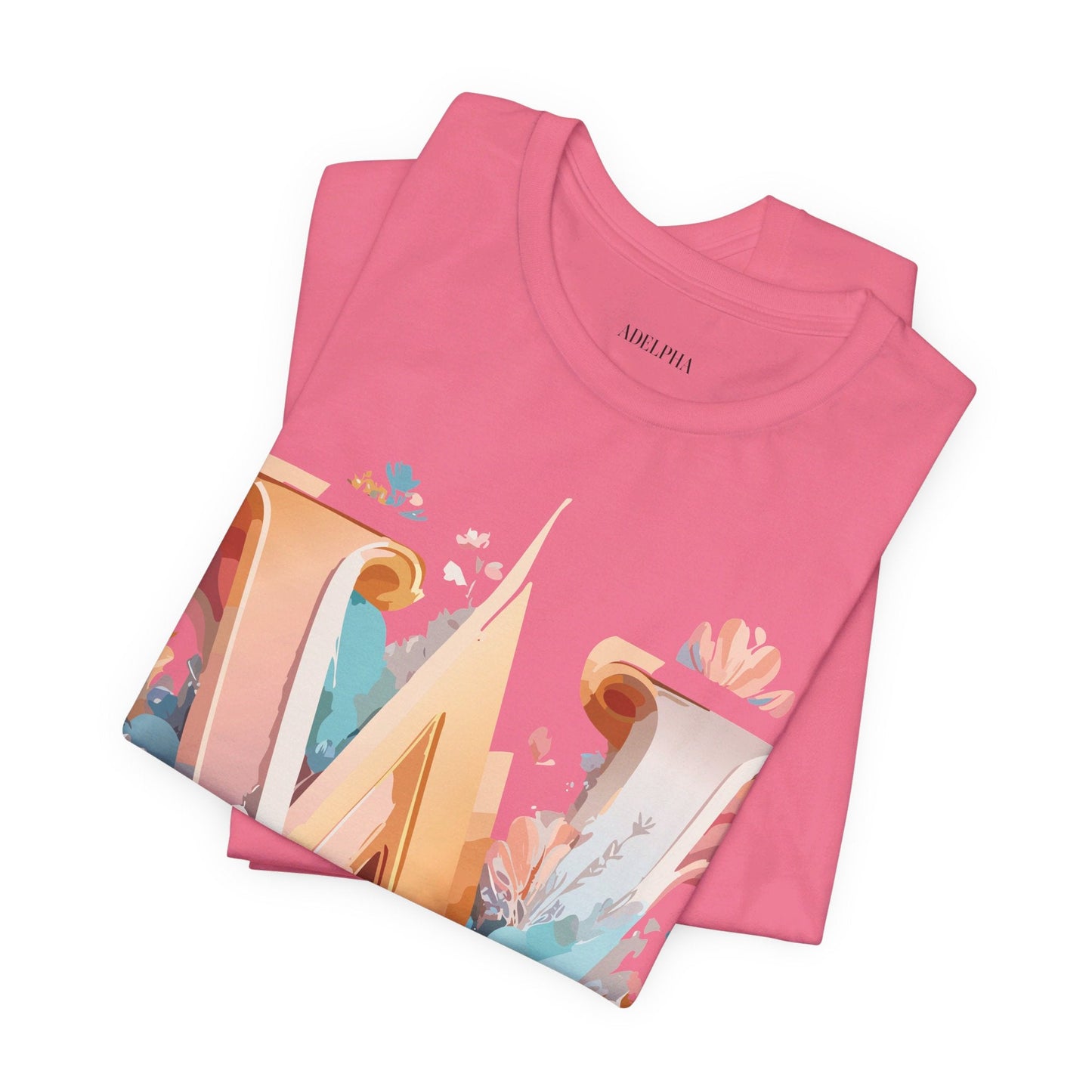 Letter W  Graphic Tee Unisex Jersey Short Sleeve Vintage Inspired ArtDesign