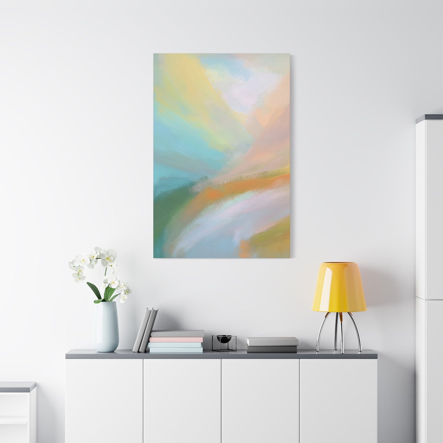 Abstract Pastel Painting Print Canvas 20x24,20x30,24x30 24x32,24x36,30x40 32x48,36x48,40x60 Pine-Wood Inner Frame ABS-94