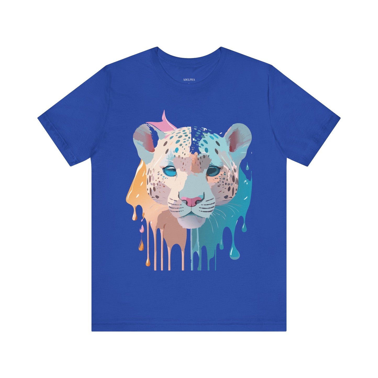 Adelpha Cheetah Graphic Tee Unisex Short Sleeve Art Design Shirt
