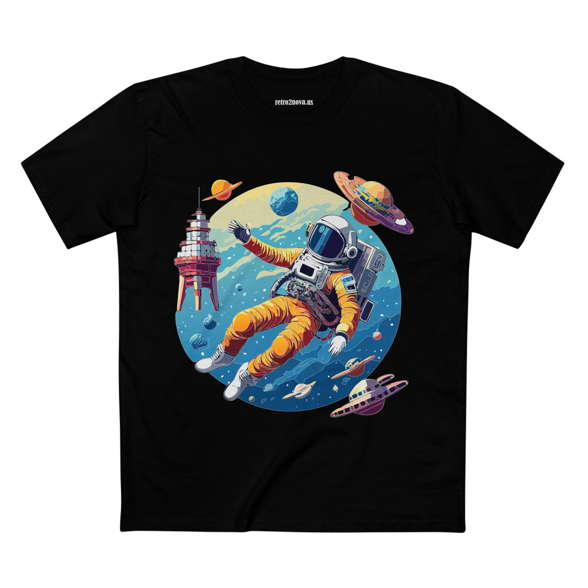 Cosmos Astronaut Graphic Tee Staple Unisex 100 Cotton Tee Shirt - CS-39