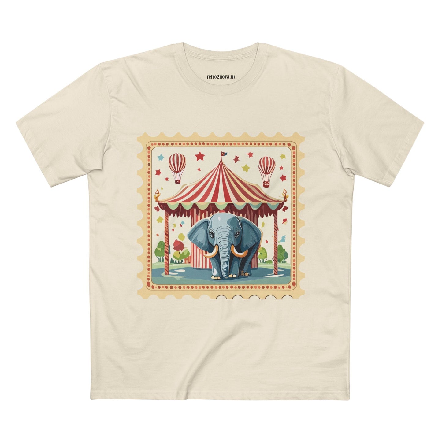 Retro2Nova Stamp Shirt Postage Stamp Art Design Unisex Premium Cotton Tee From Our Art Collection
