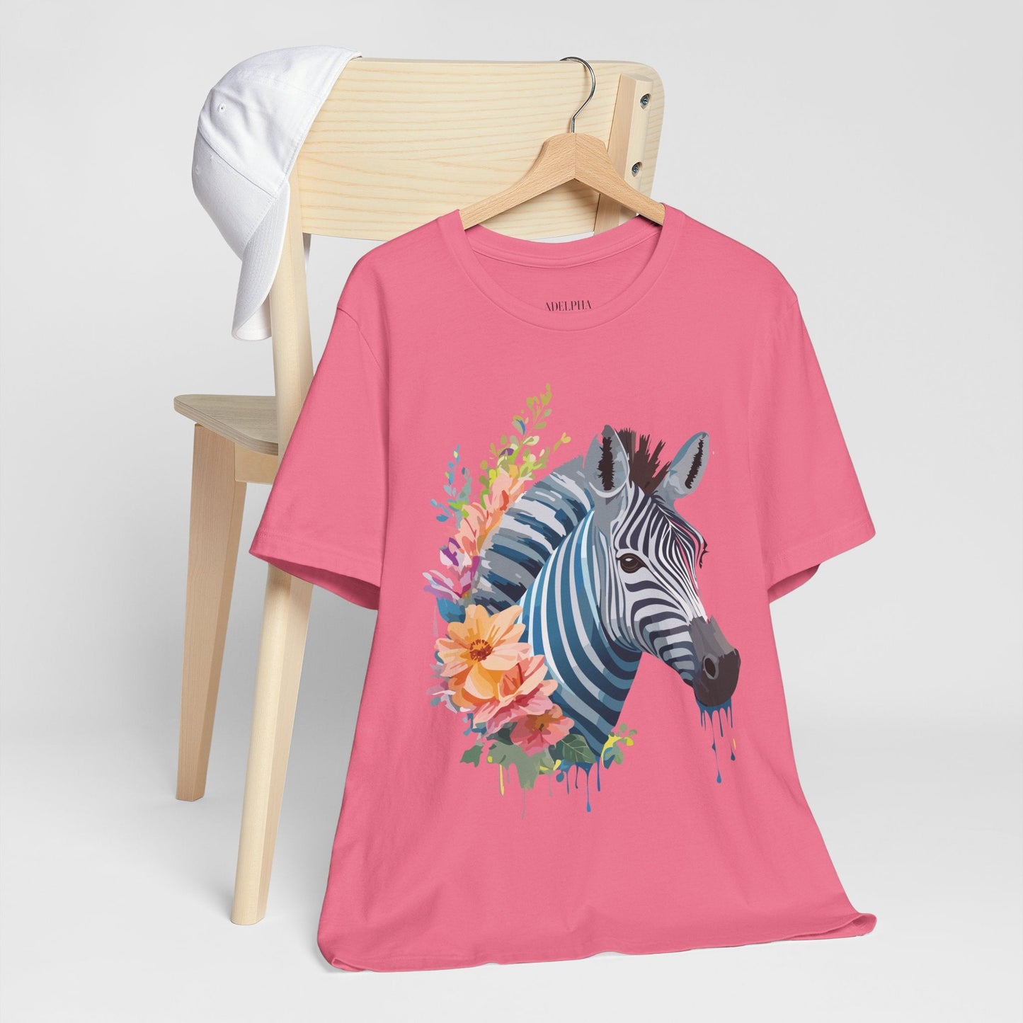 Zebra Graphic Unisex 100 Cotton Vintage Animal Art T-Shirt 2