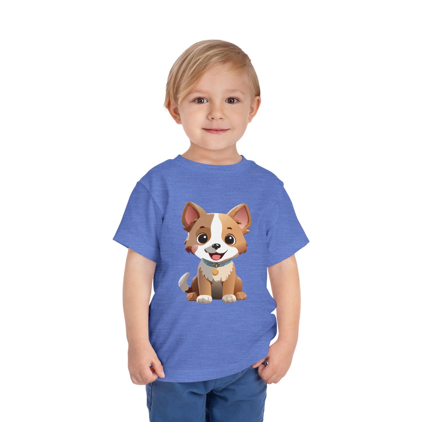 Bonita camiseta de manga corta para niños pequeños con diseño de cachorro: regalo adorable para amantes de las mascotas (2 a 5 años)