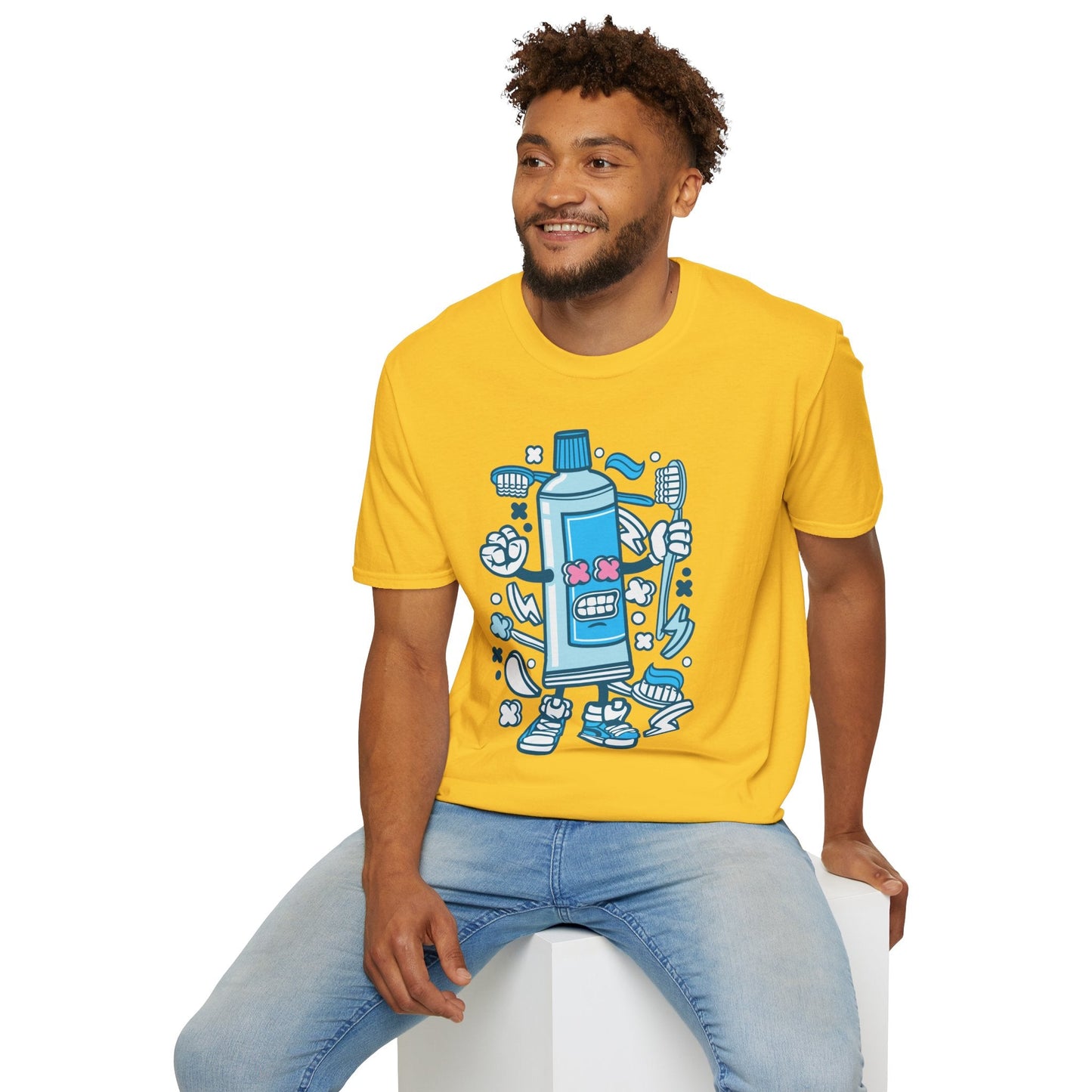 Cartoon Animation T Shirt Unisex Gildan Softstyle 64000 Tee With Fun Art Design Artwork