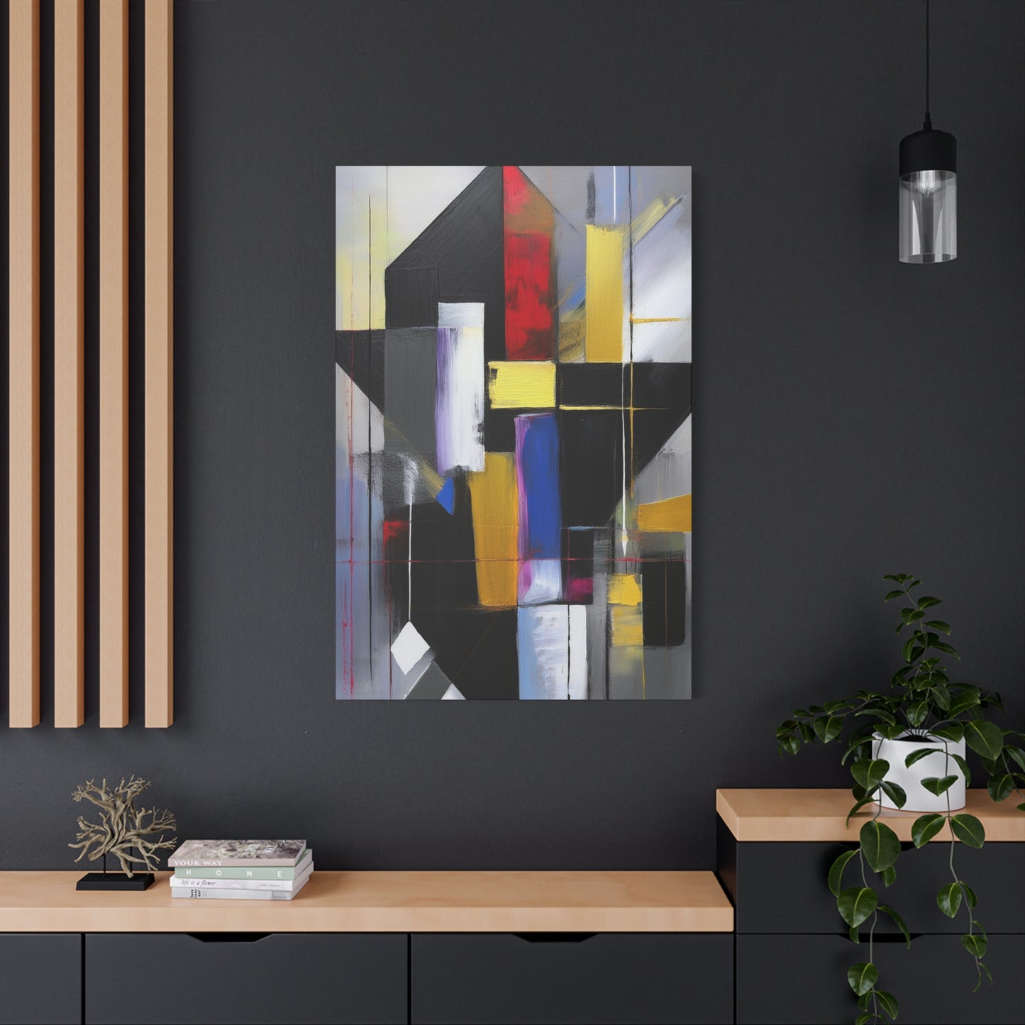 Abstract Geometric Painting Print Canvas 20x24,20x30,24x30 24x32,24x36,30x40 32x48,36x48,40x60 Pine-Wood Inner Frame ABS-36