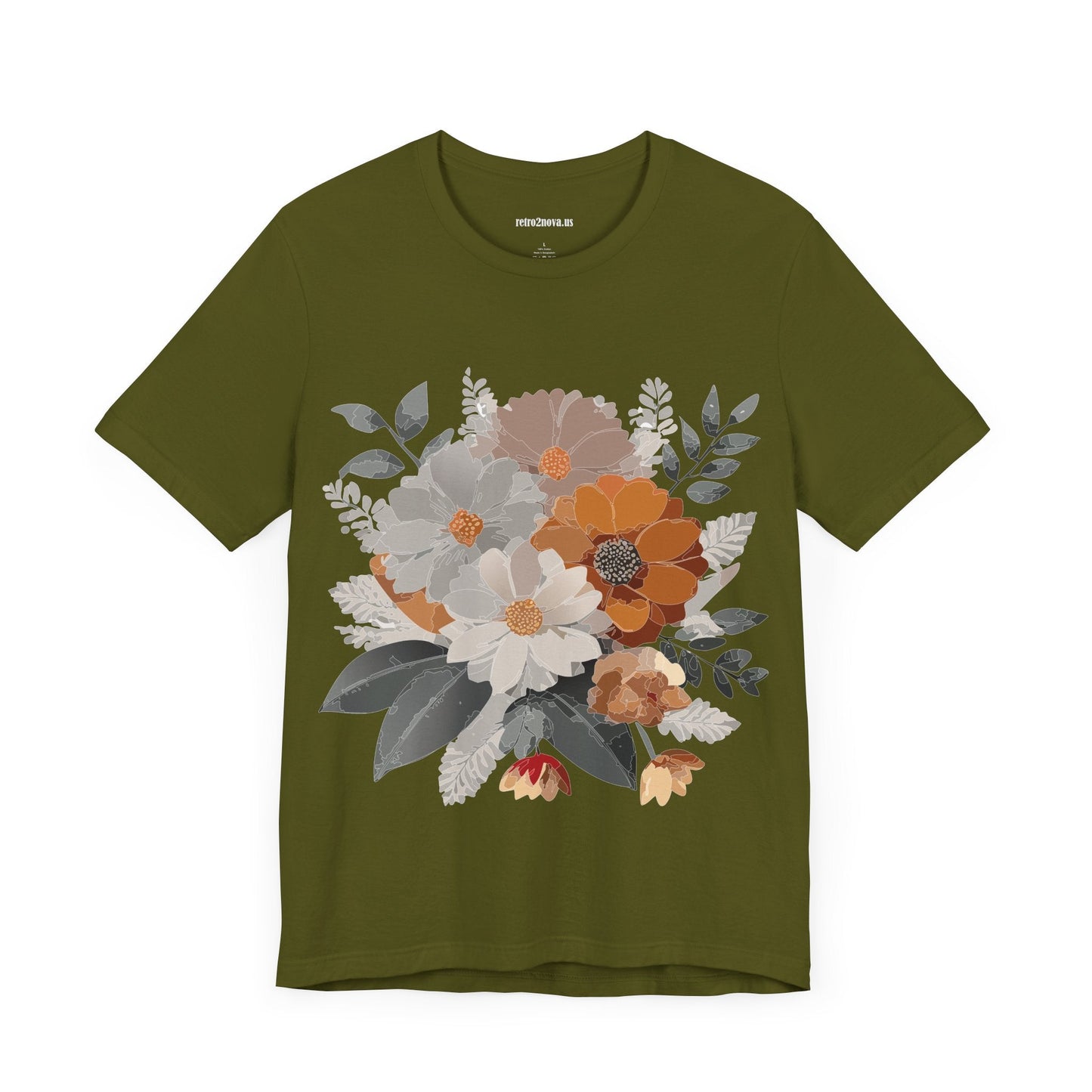 Flowers Shirt Floral Shirt Unisex Tee Lightweight Jersey Short Sleeve Floral Print Free Shipping