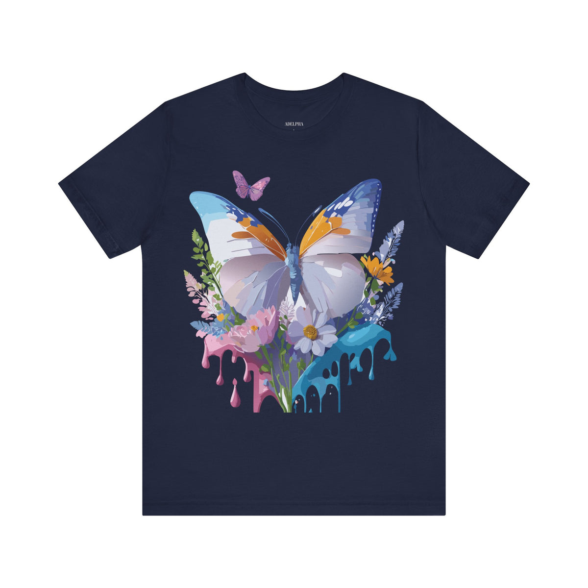 Butterfly Graphic Unisex Cotton Bella+Canvas Tee with Art Design n57