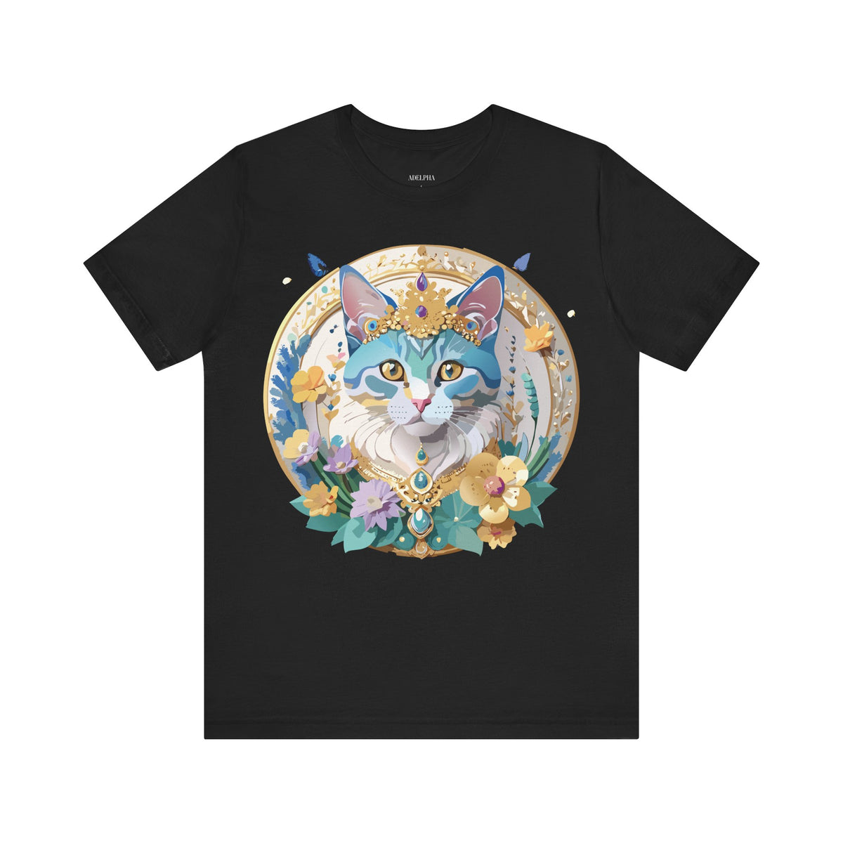 Medallion Graphic Unisex Cotton Bella+Canvas Tee with Floral Art Design m68