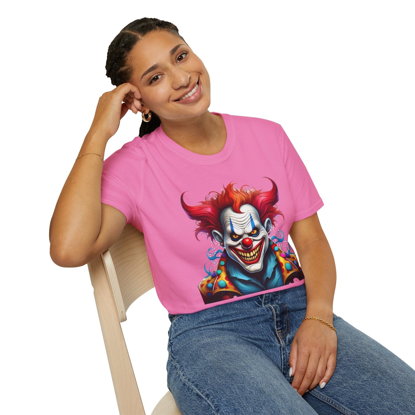 Clown Shirt Unisex Tee Circus Shirt Funny Man Shirt Scary Man Tee 100 Percent Cotton Gildan 64000