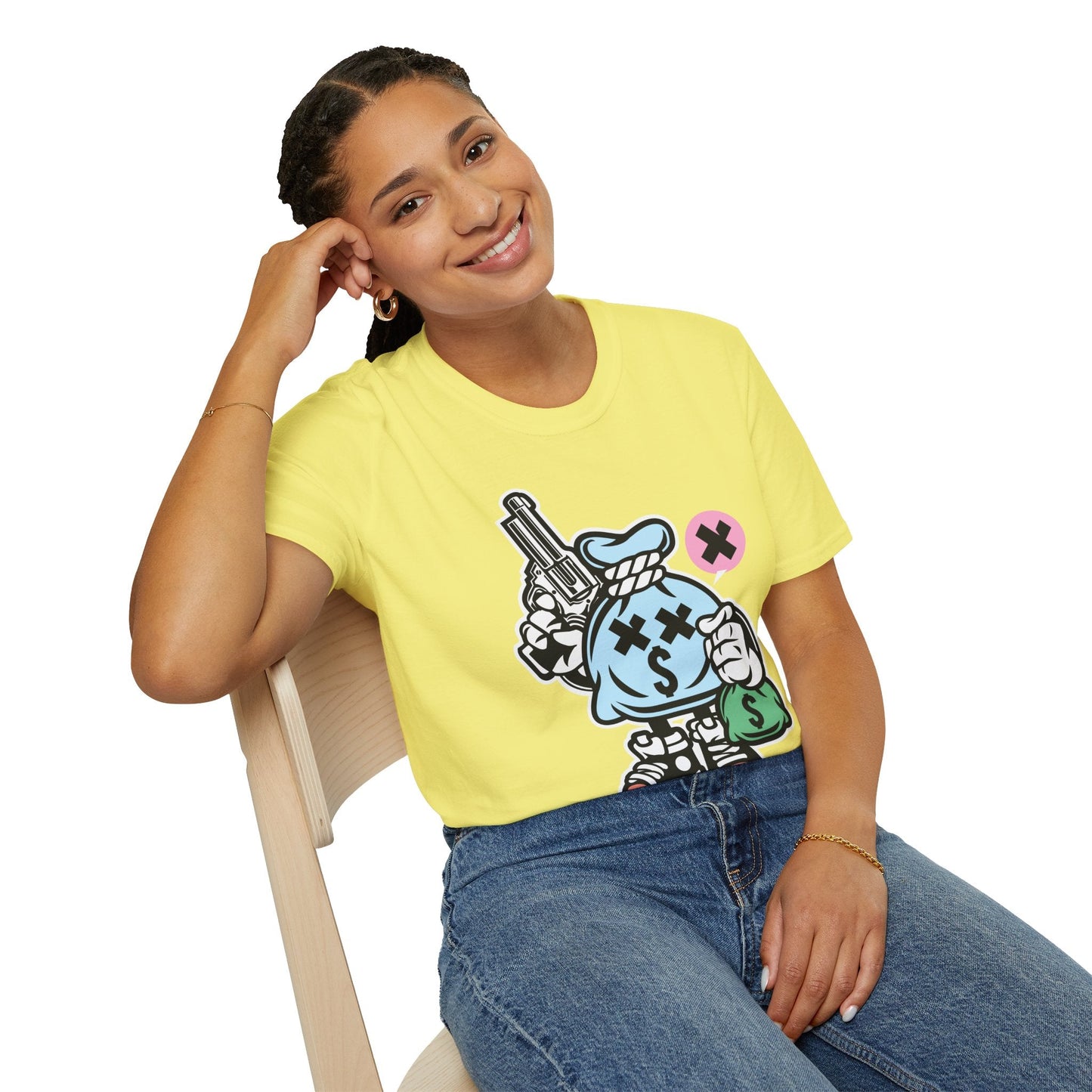 Cartoon T Shirt Animation T Shirt Funny Tee Unisex Gildan Softstyle 64000 100 Percent Cotton