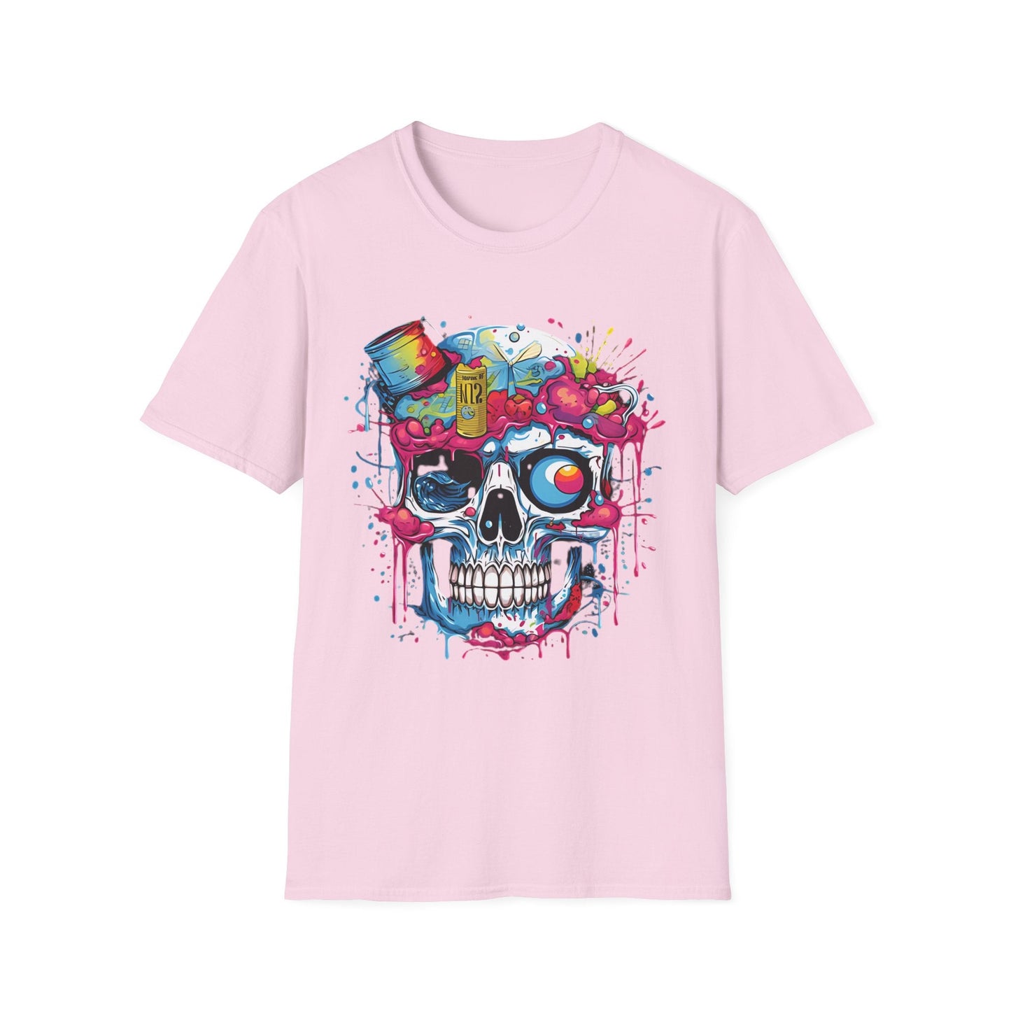 Skull Graphic Tee Shirt Unisex Skeleton Shirt Softstyle Cotton Comfort Everyday Wear Durable