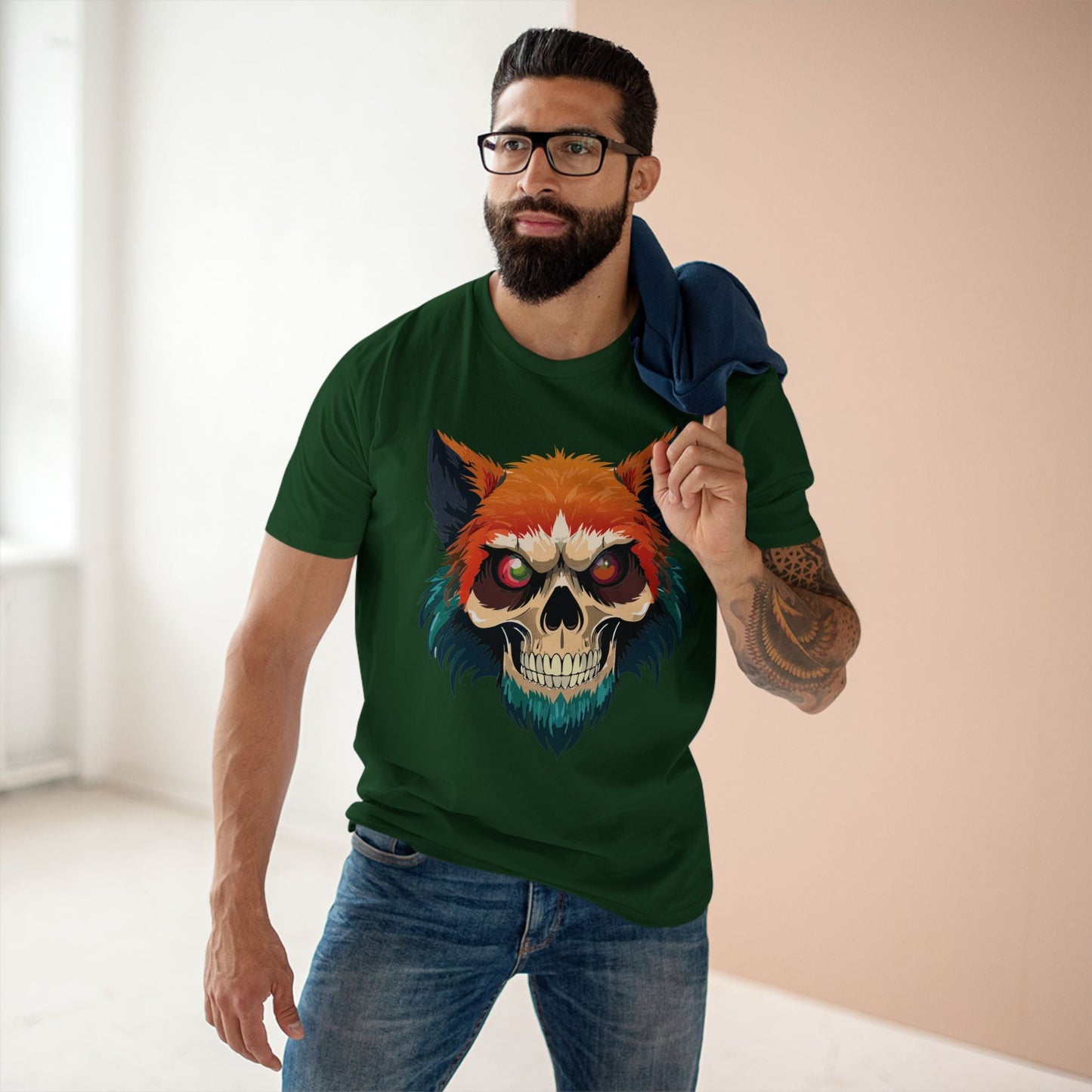 Skull Shirt Unisex Skeleton Tee Original Art By Retro2Nova Premium Cotton Tee Art Collection