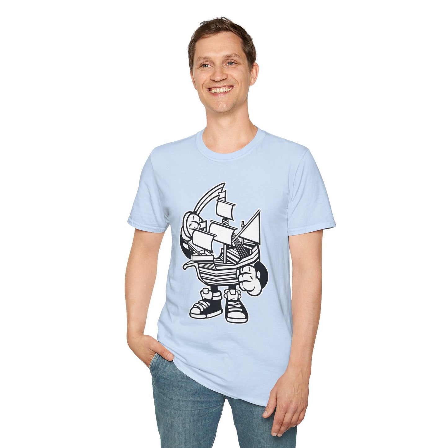 Cartoon T Shirt Animation Tee Funny Unisex Gildan Softstyle 64000 Cotton Art Design