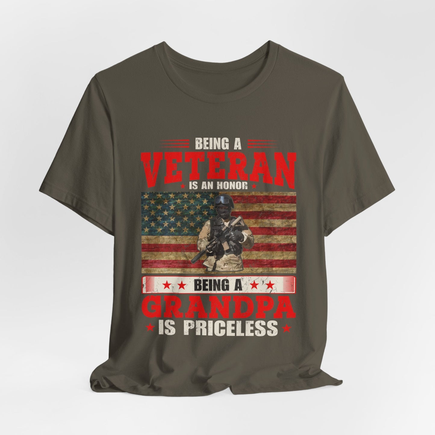 Army Veteran Patriotic Graphic Design Unisex Cotton T-Shirt v34