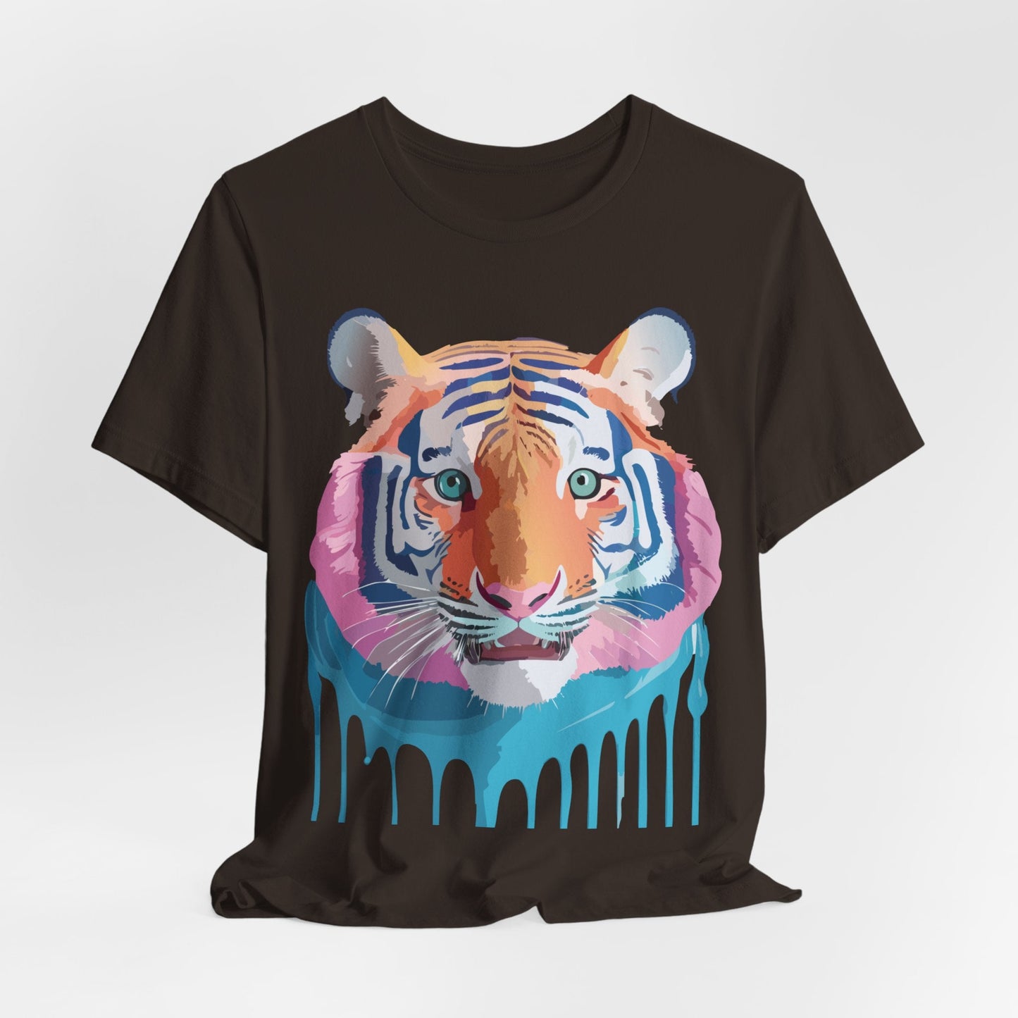 Tiger Graphic Unisex 100 Cotton Vintage Art with Animal Tee 17