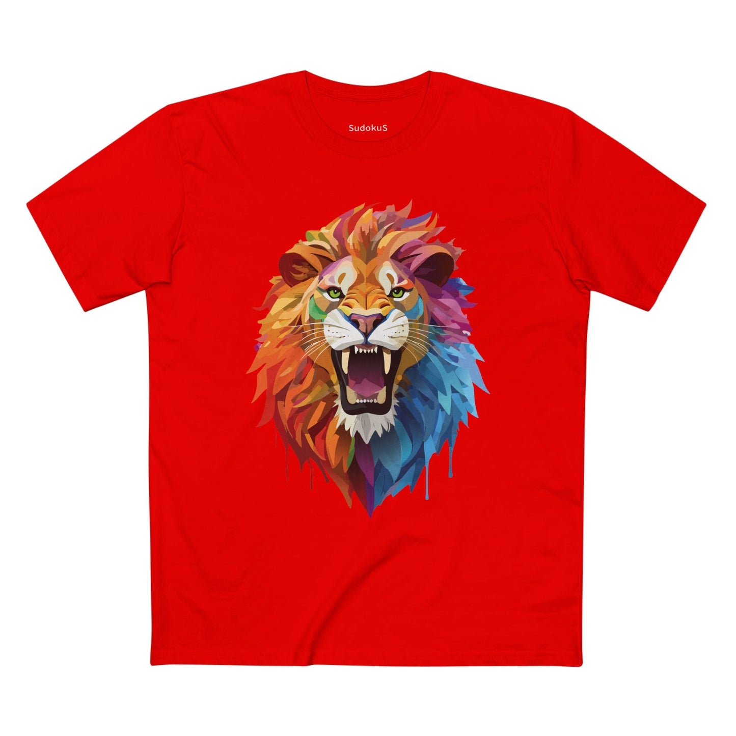 Lion Graphic Unisex 100 Cotton Staple Tee with Animal Design Artwork 28