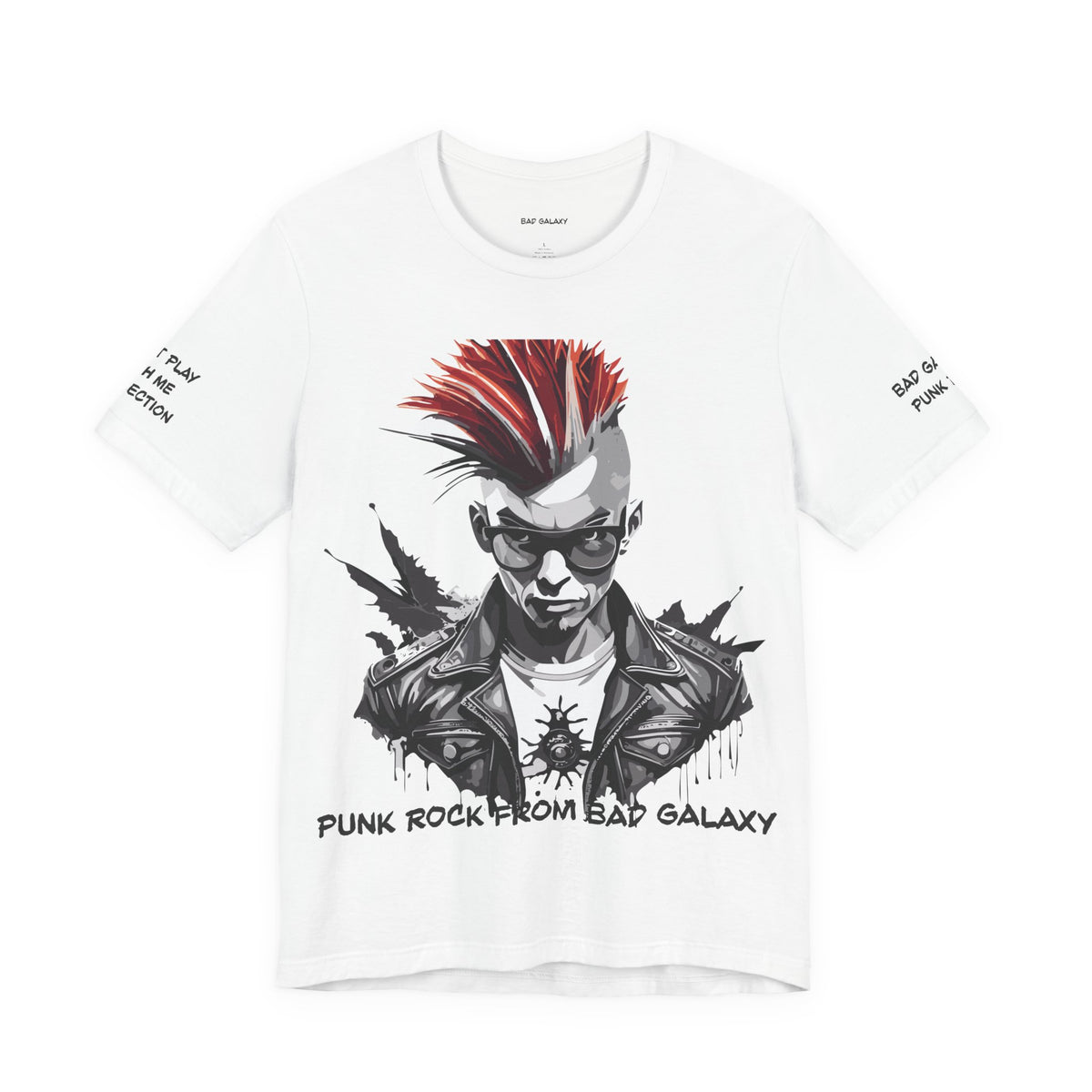 Punk Rock Graphic Unisex Cotton Bella+Canvas Tee with Art Design b35