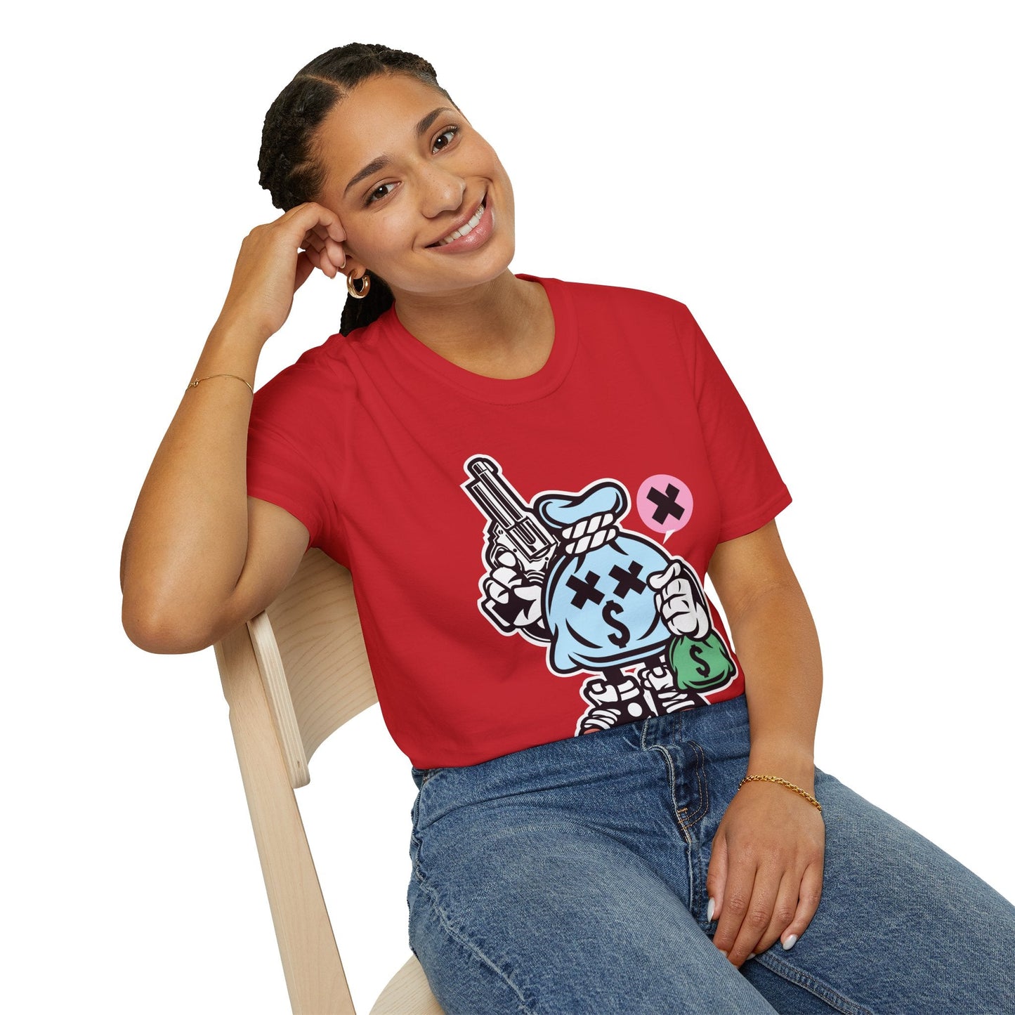 Cartoon T Shirt Animation T Shirt Funny Tee Unisex Gildan Softstyle 64000 100 Percent Cotton