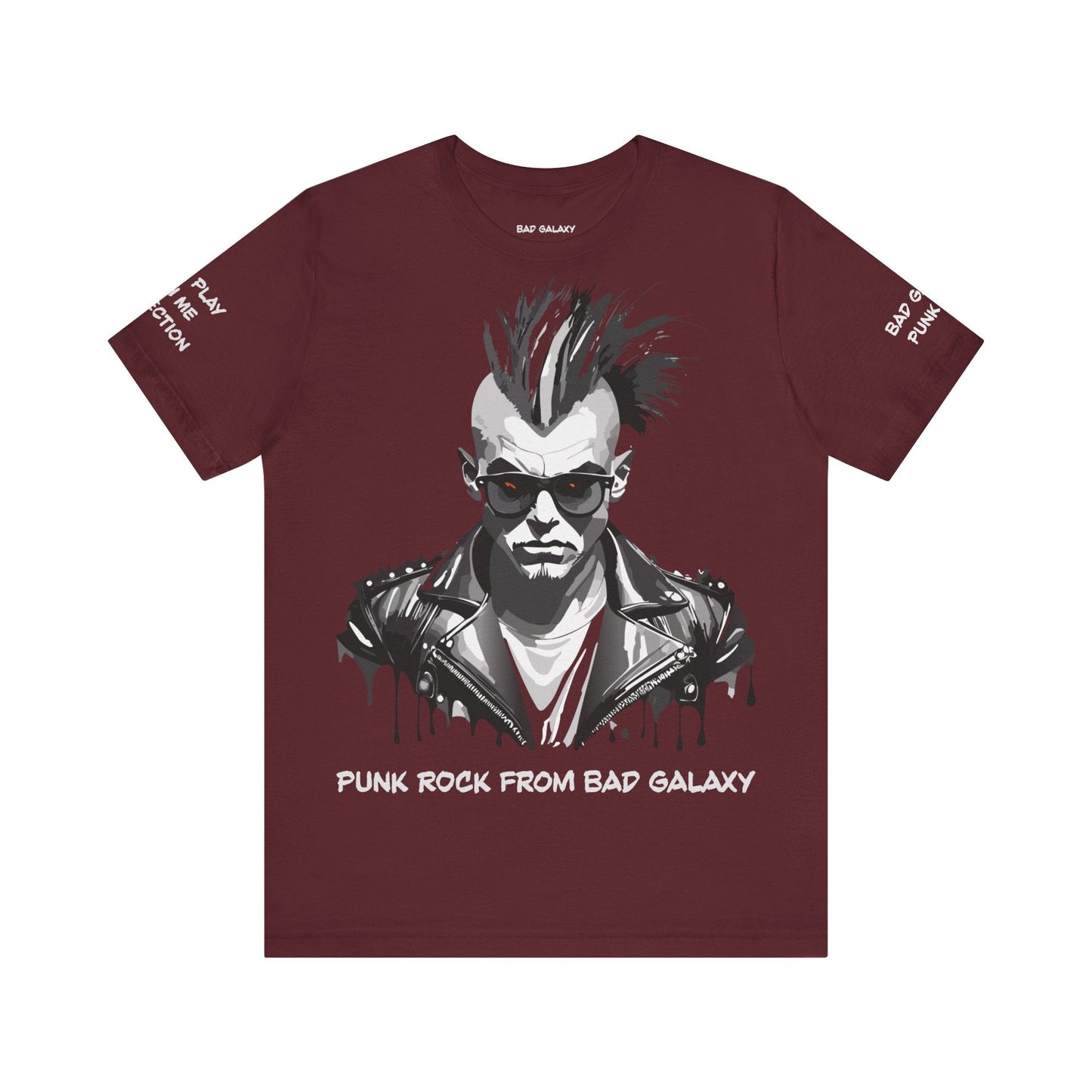 Punk Rock Tee Shirt From Bad Galaxy Made To Order 100 Percent Cotton Eco Friendly Inks