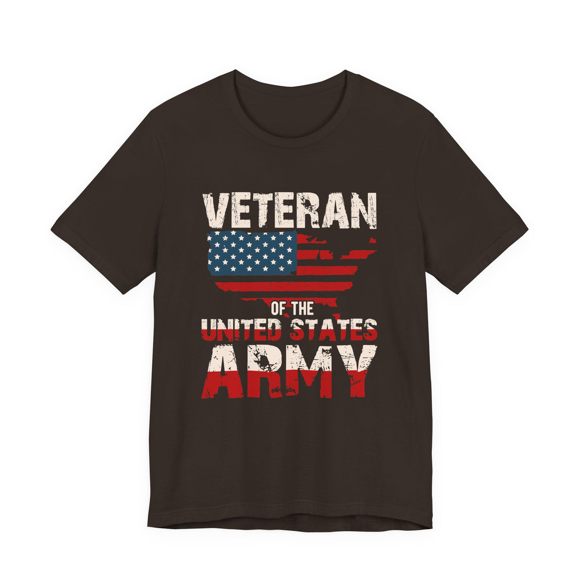 Veteran of the United States Army Tee American Flag Distressed Military Unisex Cotton Shirt v6