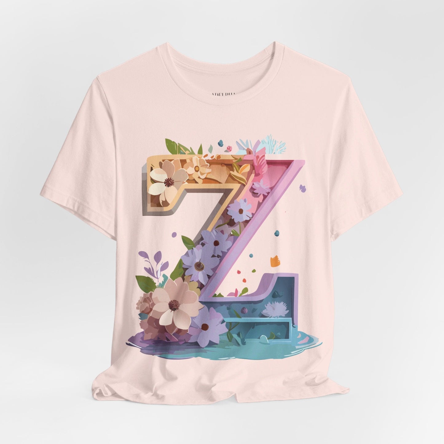 Letter Z Shirt Unisex Graphic Tee By Adelpha Vintage Inspired Jersey Short Sleeve