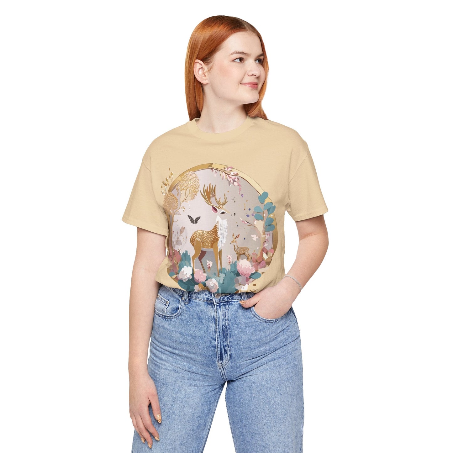 Medallion Graphic Unisex 100 Cotton Vintage Animal Medal Artwork Tee 13
