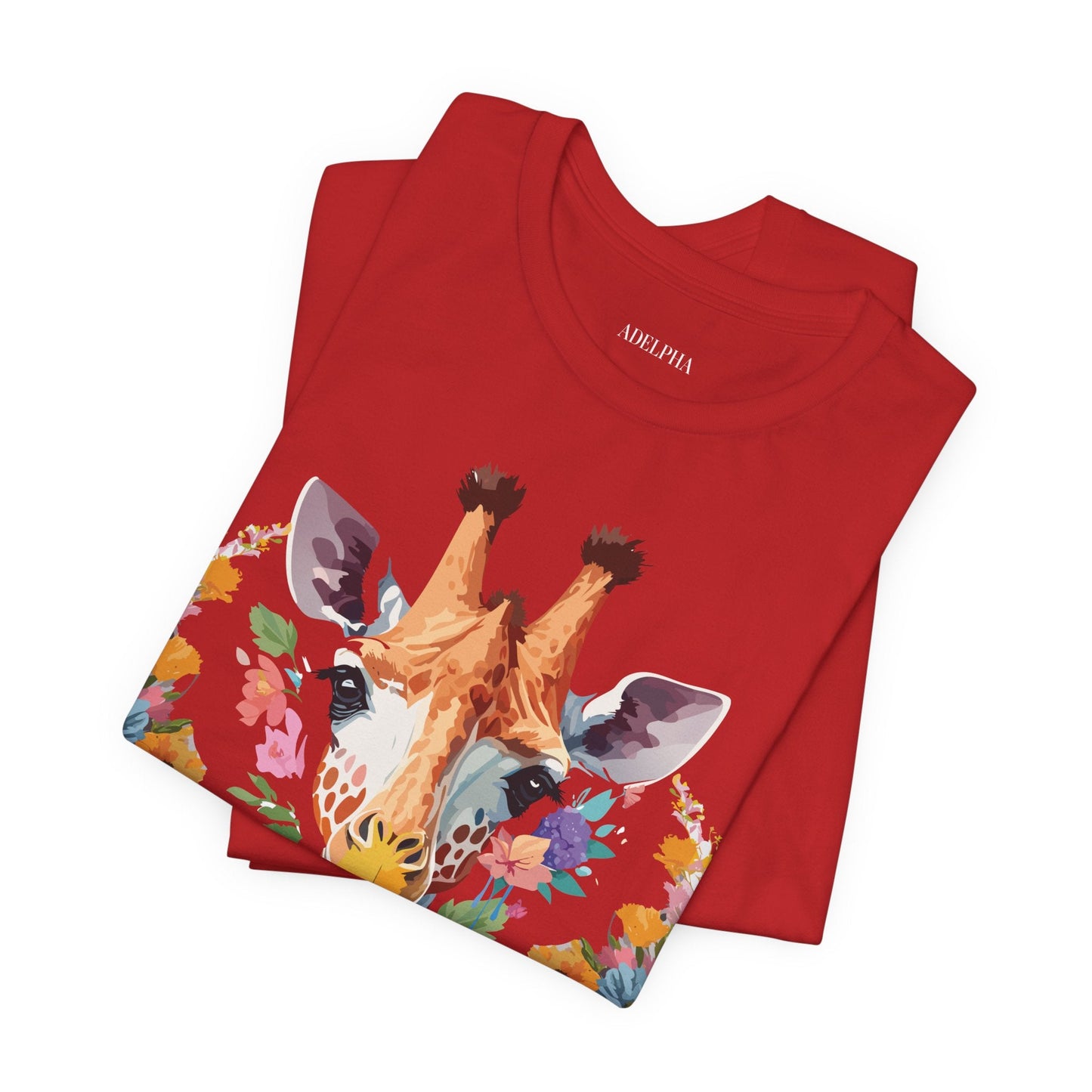 Giraffe Graphic Unisex 100 Cotton Vintage Animal Art T-Shirt 1