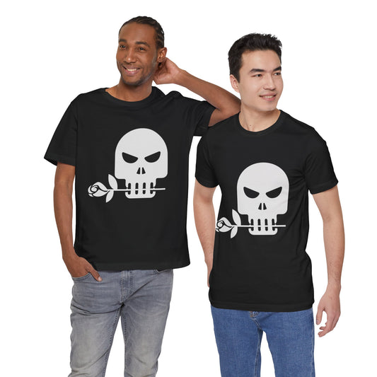 Unisex Cotton Tee Shirt with Skull