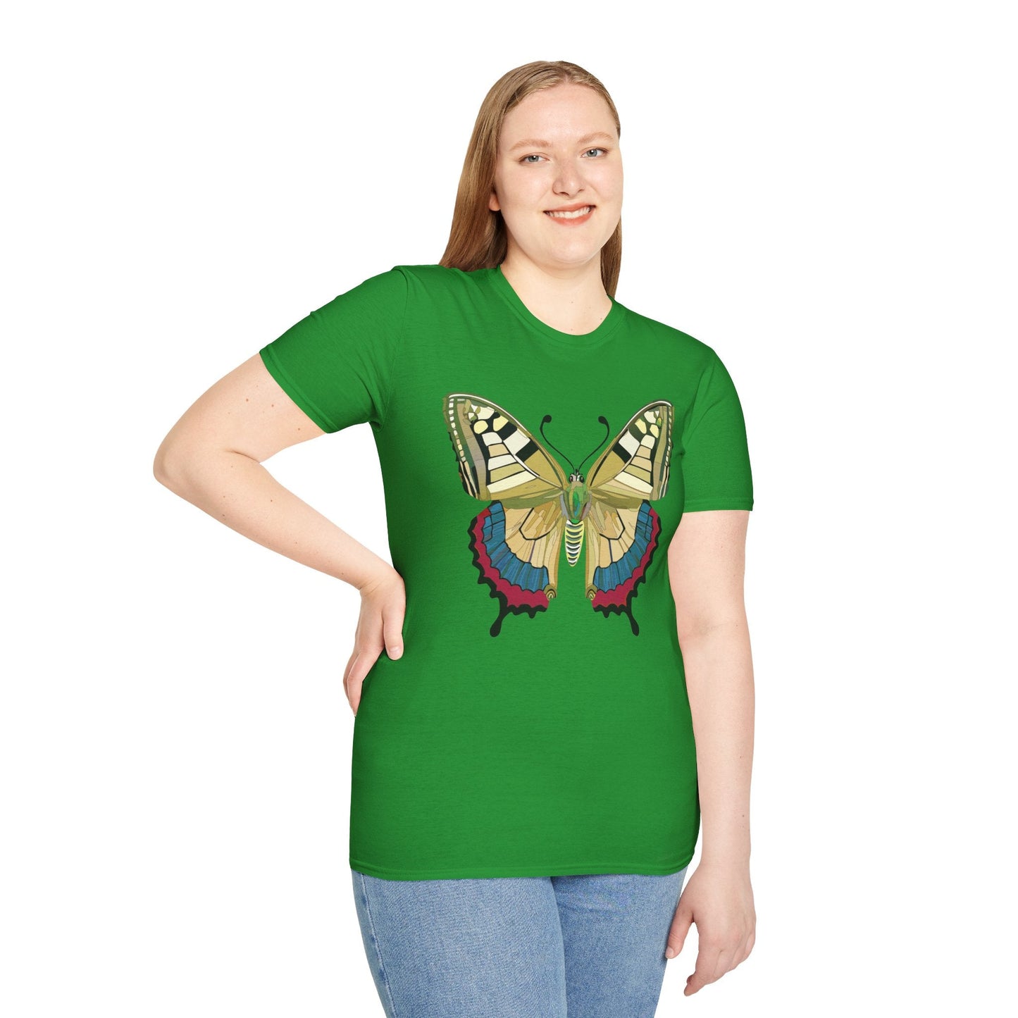 Butterfly T Shirt Unisex Monarch Design Soft Cotton Gildan 64000 Short Sleeve Tee