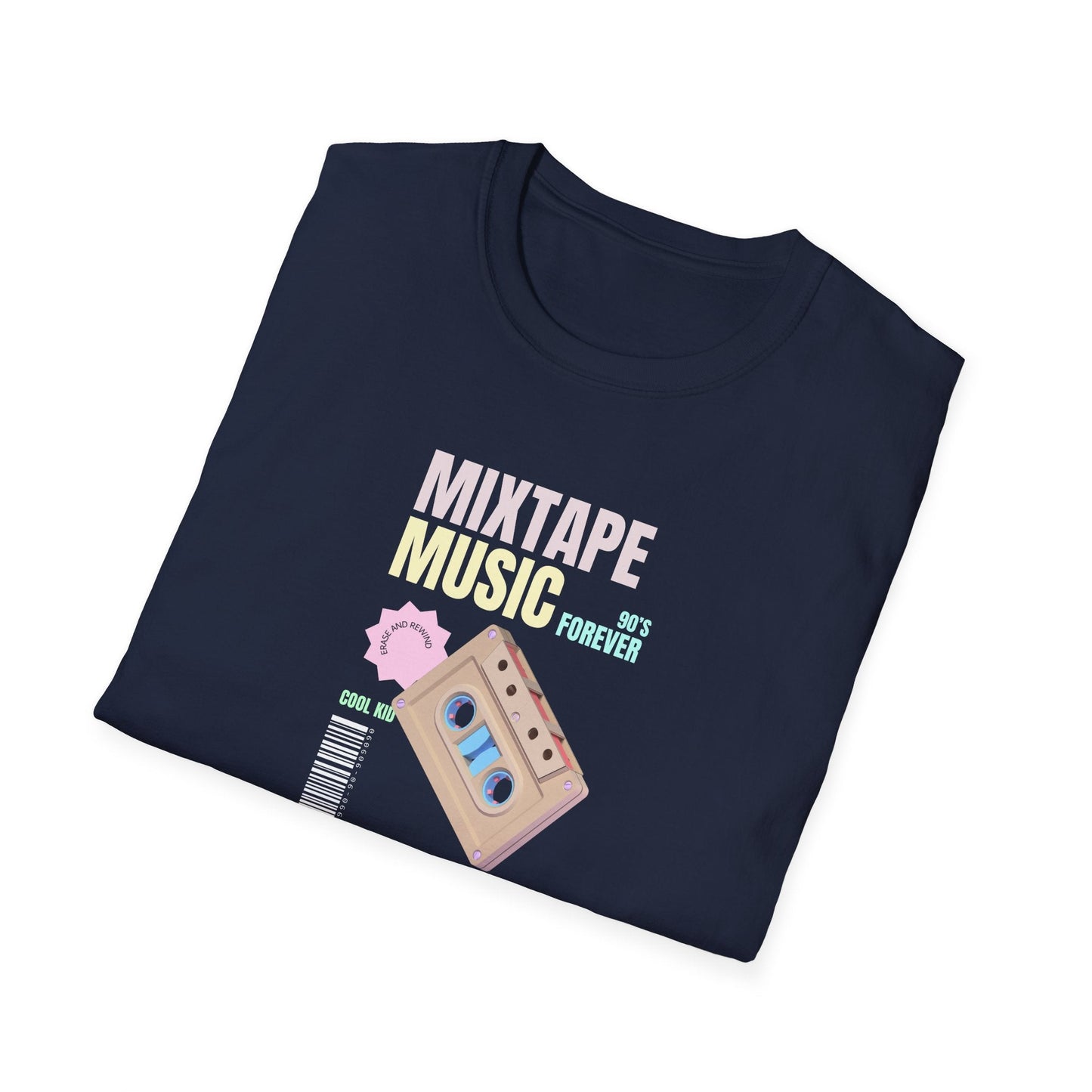 Mixtape Music T-Shirt Unisex Cotton Retro Cassette Graphic Tee