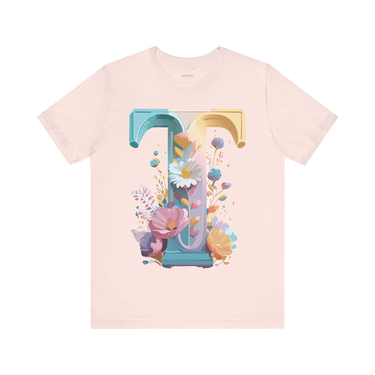 Unisex Letter T Shirt Graphic Tee With Vintage Adelpha Artwork Premium Comfort And Everyday Style