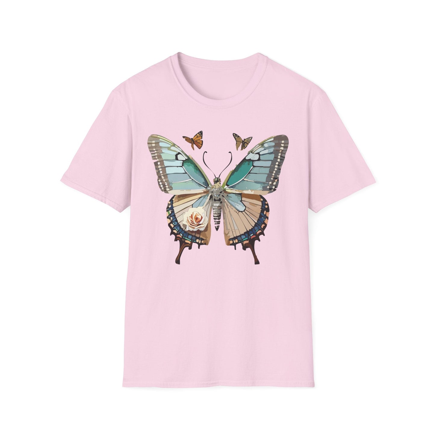 Butterfly Shirt Unisex T Shirt Monarch Print Softstyle Premium Gildan 64000 Cotton Tee