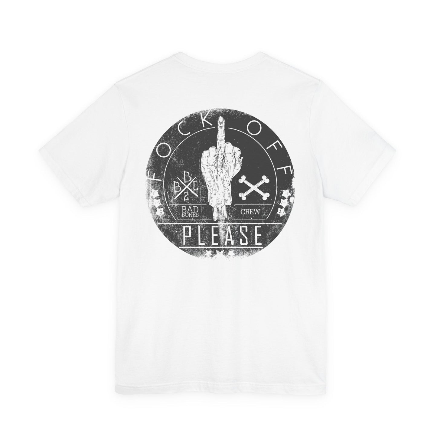 Middle Finger Skull Graphic Design Unisex Cotton T-Shirt A-11